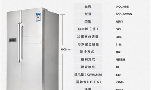 双门冰箱尺寸长宽高示意图_双门冰箱尺寸长宽高